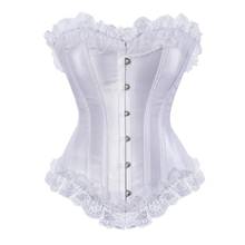 Espartilhos clássicos de cetim para mulheres, roupa de baile, corpete, renda, vintage, carnaval, festa, clube, noite 2024 - compre barato