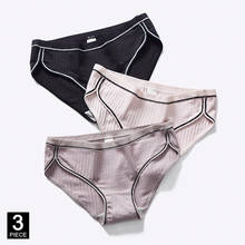 Cotton Panties for Woman Sexy Fashion knickers Soft Briefs Underwear Solid Color Girls Ladies Underpants 3 Pcs/set Dropshipping 2024 - buy cheap