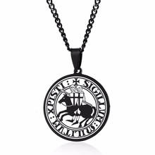 EXOTICDREAM SEAL OF THE KNIGHTS TEMPLAR MEDIEVAL ARMS AMULET MEDALLION PEWTER PENDANT NECKLACE FOR MEN JEWELRY 2024 - buy cheap