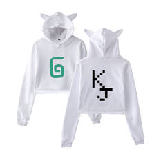 2021 New Karl Jacobs Printed Cat Ear Hoodies Cute Printed Sweatshirt Kawaii Fashion Pullover Women Casual Winter Hooded 2024 - buy cheap