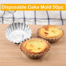 50 pçs de alumínio cupcake bolo cookie copos formas bolo cupcake forro baking muffin caixa copo caso bandeja festa bolo molde ferramenta decoração 2024 - compre barato