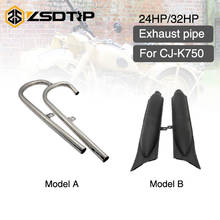 Zsdtrp novo 1 par tubo de escape da motocicleta 24hp 32hp sistema de escape para CJ-K750 k750 r71 r12 m1 m72 e dnepr mt12 2024 - compre barato