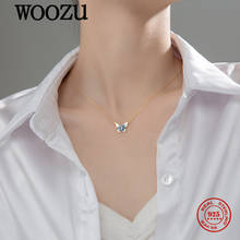 WOOZU-collares con colgante de mariposa para mujer, de Plata de Ley 925 auténtica INS, regalo de joyería de compromiso de boda encantador 2024 - compra barato