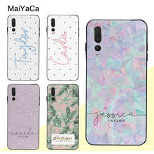 MaiYaCa Initials Custom Summer Ombre Rainbow Palms Case For Huawei P20 P10 P30 Lite P40 Pro Mate 20 30 10 Lite P Smart 2019 Z 2024 - buy cheap