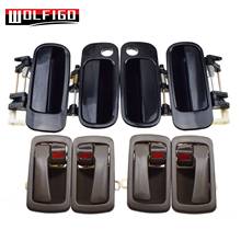 WOLFIGO New Inside Brown & Outside Black Door Handles Set 8pcs for 1992-1996 Camry Front Rear Left Right LH RH 2024 - buy cheap