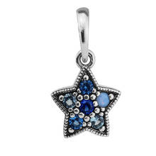 Colgante de collar de estrella brillante para mujer, abalorios de cristal multicolor para pulsera, dijes de plata esterlina 925 para fabricación de joyas 2024 - compra barato