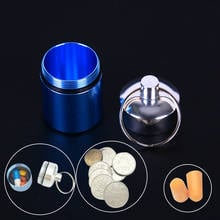 1PCS Mini Metal Waterproof Alloy Pill Box Case Bottle Drug Holder Container Keychain Medicine Box Health Care For Travel 2024 - buy cheap