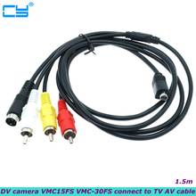 Подходит для Sony DV camera VMC15FS VMC-30FS подключен к кабелю ТВ АВ 3rca Видео кабель аудио кабель Sony Camera HandyCam 2024 - купить недорого