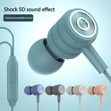 Fone de ouvido interno estéreo com microfone, fone de ouvido com fio auxiliar de 3.5mm para iphone samsung huawei xiaomi redmi note 2024 - compre barato