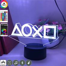 Lâmpada noturna com ícone 3d, mudança de cor, configuração, luz legal, console de jogos, decoração de sala, presente para crianças 2024 - compre barato