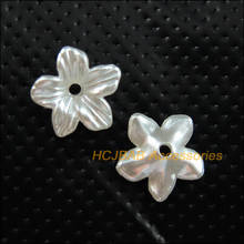 Fashion 180Pcs White Plastic Acrylic Tiny Star Flower Spacer Beads end Caps 11.5mm 2024 - buy cheap