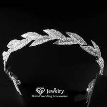 CC Crown-Diadema para mujer, accesorio para el cabello, joyería de compromiso, tocado en forma de hoja, Tiaras y coronas de princesa, HS91 2024 - compra barato