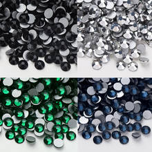 Diamantes de imitación para uñas, piedras de cristal con parte posterior plana para decoración artística de uñas, Diy 2024 - compra barato