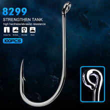 100pcs Proberos Brand Fishing Hook 8299 Octopus Series HC-72A High-carbon steel fishhook Saltwater Bass 8299 1/0-10/0# Hook 2024 - buy cheap