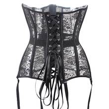 Sexy Corset Lace up Bustier Black Lace corselet steampunk Corset plastic bone corsets and bustiers plus size corset for women 2024 - buy cheap