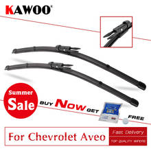 KAWOO-escobillas de aparcamiento de coche para Chevrolet Aveo MK1 MK2 T300, modelo del año 2002 al 2018, de ajuste con gancho en U de goma/brazos de lengüeta de pellizco 2024 - compra barato