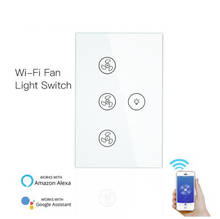 WiFi Smart Ceiling Fan Light Wall Switch,Smart Life/Tuya APP Remote Various Speed Control, Compatible with Alexa and Google Home 2024 - buy cheap