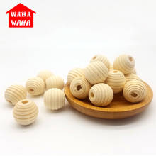 DIY Round Thread Wooden Spacer Beads Eco-Friendly Natural Color Wood Beads Lead-Free Wooden Balls Teething Beads DIY Accessories 2024 - buy cheap
