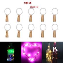 String Light Wine Bottle Lights 20 LED Copper Wire Decor String Lamp DIY Festival Party Wine Stopper Photography Prop Decor 2024 - buy cheap