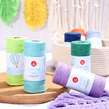 Hot 1 roll 1mm 100% Cotton Cord Colorful Rope Handmade Crafts Macrame String style DIY tapestry decoration threads creative vase 2024 - buy cheap