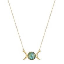 CHENGXUN-collar con colgante de Triple Luna para mujer y niña, joyería pagana de diosa, joyería de opalita, regalo 2024 - compra barato