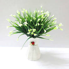 Simulación de flores de Planta Artificial de lirio Calla hierba de plástico planta falsa decorar para la boda planta para decoración del hogar flores 2024 - compra barato