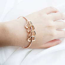 Personalized Family Love Bracelet Custom Engraved Heart Name Lettering Stainless Steel Bracelets Bangles Creative Women Jewelry 2024 - buy cheap