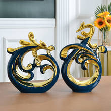 Phoenix ornamentos de cerâmica abstrata chinesa, escultura para sala de estar e mesa de jantar, acessórios de decoração artesanal 2024 - compre barato