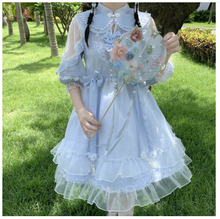 Chinese style sweet lolita dress vintage lace bowknot stand high waist victorian dress kawaii girl gothic lolita op loli cosplay 2024 - buy cheap