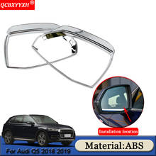 QCBXYYXH-cubierta para espejo retrovisor de coche, marco de estilo de coche para espejo retrovisor, lentejuelas, cubiertas externas, pegatinas, para Audi Q5 2018 2019 2024 - compra barato