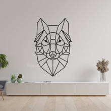 Wolf Art Geometric Decals Vinyl Wall Stickers For Kids Bedroom Nursery Animal Head Wolf Living Room Sofa Background Decor LL2719 2024 - buy cheap