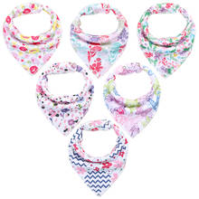 6 pçs/lote cor sólida babadores para menino & menina arroto panos bandana babadores presente do bebê bandana infont dribble babador bandanas à prova dbandágua 2024 - compre barato