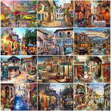 Diamond Painting Street Scenery Cross Stitch Full Square/Round Diamond Embroidery Landscape Picture of Rhinestones Handmade Gift 2024 - buy cheap