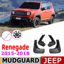 Para-lamas dianteiro e traseiro para jeep renegade bu 2018 2017 2016 2015 4 peças 2024 - compre barato