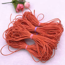 Cordón encerado naranja de 0,5-2,0mm, correa de hilo encerado, collar, cuentas de cuerda para la fabricación de joyas, accesorios de pulsera DIY 2024 - compra barato