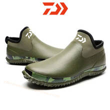 2020 DAIWA Men and Women Fishing Waterproof Shoes Outdoor Sports Climbing Non-slip Rubber Low Rain Boots Garden Work Rain Boots 2024 - buy cheap