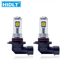 Hidlt lâmpada de led para carro, 2 peças, alta qualidade, 12-24v, 16w, h1, h3, h7, h8, h11, 9005, 9006, 6500k, branca 2525, 8smd, luz de neblina 2024 - compre barato