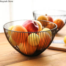 Nordic Minimalist Iron Art Living Room Fruit Basket Creative Drain Basket Fruit Bowl Snack Tray Living Room Storage Basket 2024 - buy cheap