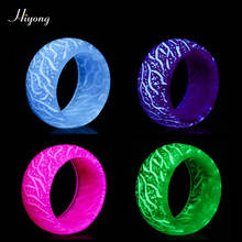 HIYONG Fashion Resin Ring Luminous Ring Glowing In The Dark Fluorescent Glow Rings for Women Men Wedding Band Christmas Jewelry 2024 - buy cheap