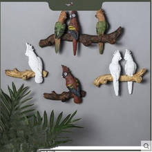 European retro creative parrot wall hanging crafts, home wall decorations, bird hooks 2024 - buy cheap