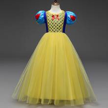 Fantasia de princesa rapunzel, para meninas, branca, de neve, para halloween, para cosplay 2024 - compre barato