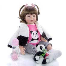 Натуралистичные куклы игрушки Мягкие силиконовые гиперреалистичный Пупс 60 см bebe младенец получивший новую жизнь девочка живой bonecas подарок ребенку куклы 2024 - купить недорого