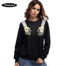 Chiskmio Pullover Women Tops Eye Arm Print Sweatshirt Female Streetwear Long Sleeve O-neck Harajuku Sweatshirt Women Autumn 2024 - buy cheap