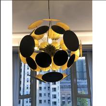 Гостиная серии современный простой мода цветок золотой фольги светильник класса люкс художественная люстра в форме одуванчика 2024 - купить недорого