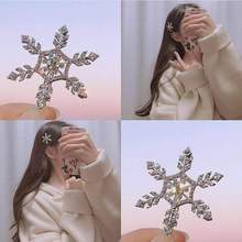 2021 New Geometric Hair Clips Fashion Metal Snowflake Rhinestone Hairpin Diamond Hair Jewelry Gold Silver Barrettes Accessories 2024 - buy cheap