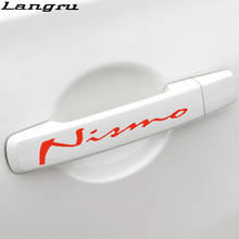 Langru 4 Pieces Nismo Car Doorknob Stickers For Nissan Qashqai Juke X-trail Tiida Note Almera Vinyl Decal Car Accessories Jdm 2024 - buy cheap