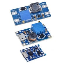 DC-DC passo acima do conversor impulsionador mt3608 módulo de fonte de alimentação impulso placa step-up saída máxima 28v 2a para arduino 2024 - compre barato