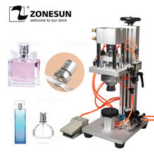 ZONESUN Pneumatic Perfume Crimping Machine Capper Metal Cap Press Machine Sealing Machine Perfume Capping Machine Crimper Sealer 2024 - buy cheap