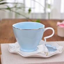 Exquisite Butterfly Bird Top Bone China 220ml Coffee Cup Saucer Free Spoon Ceramic European Porcelain Tea Mug 2024 - buy cheap
