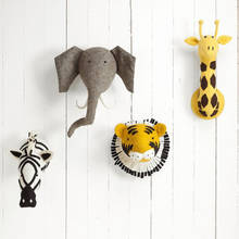 Creative wool felt Elephant Animal Head Wall Hanging Decoratioin Euro Style Plush Toys For Baby Room Decor Children Girl Gifts 2024 - buy cheap